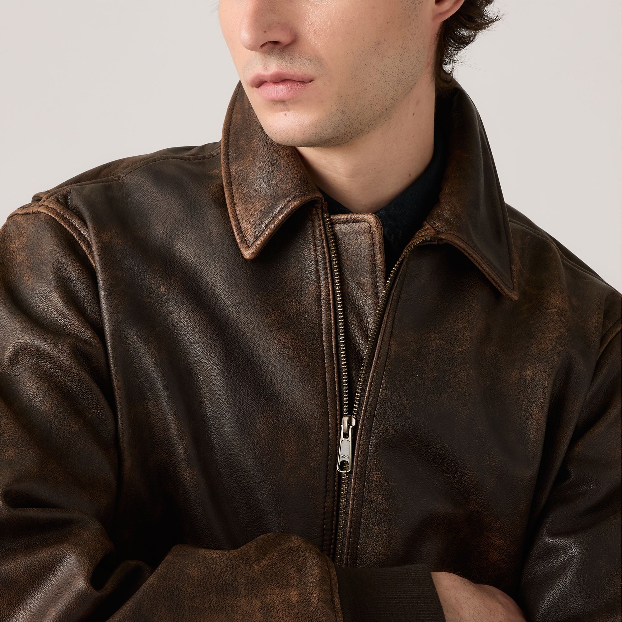 Levi's® Men's Clayton Leather Aviator Jacket - Image 5