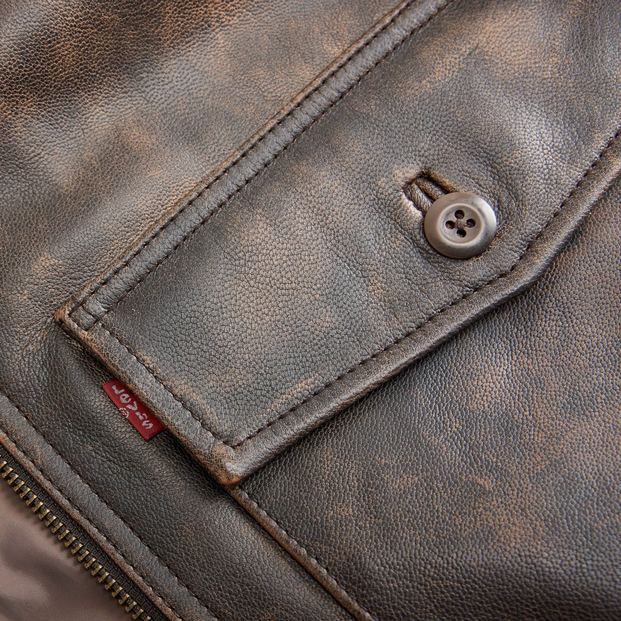 Levi's® Men's Clayton Leather Aviator Jacket - Image 9
