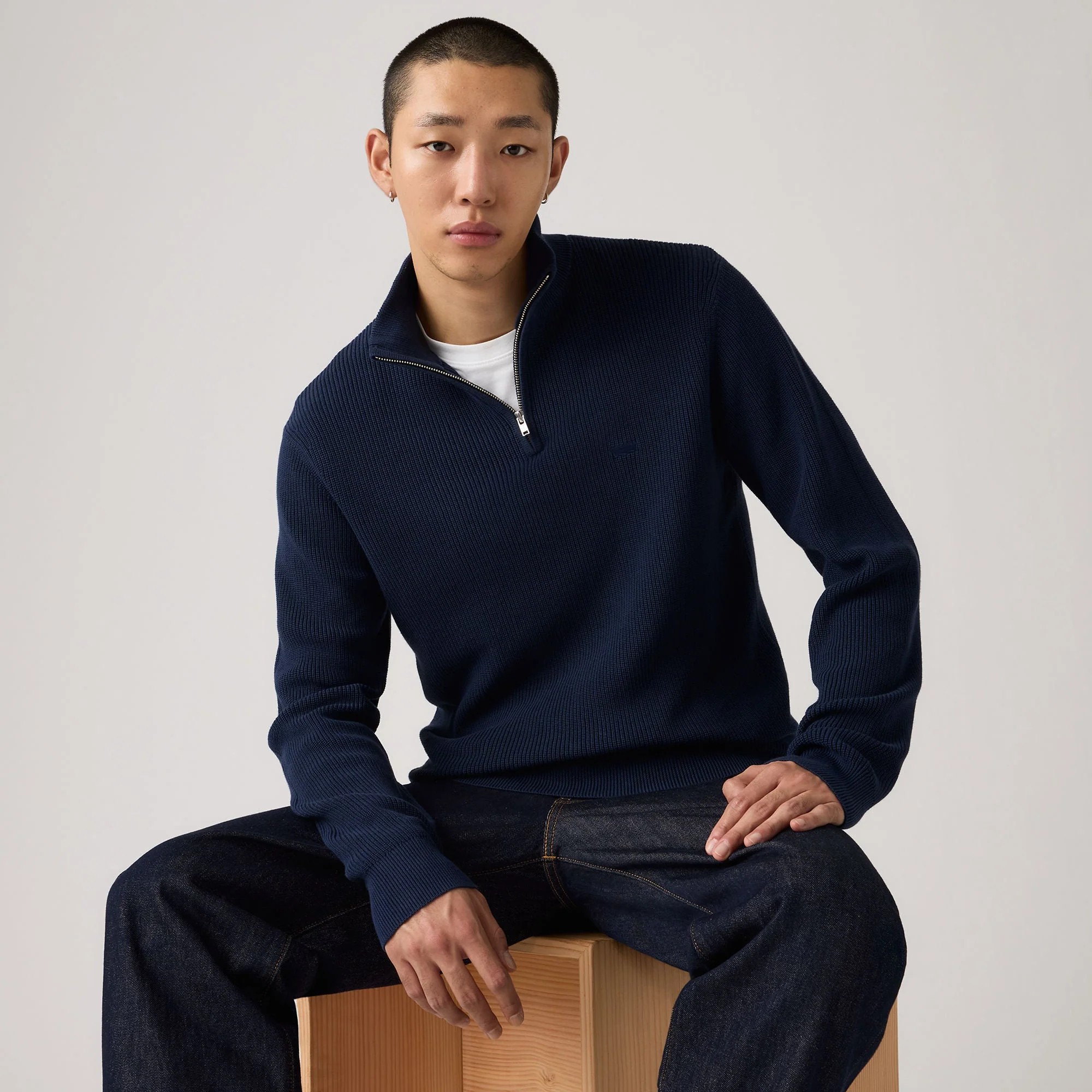Levi's® Men's Housemark Quarter Zip Sweater - Image 3