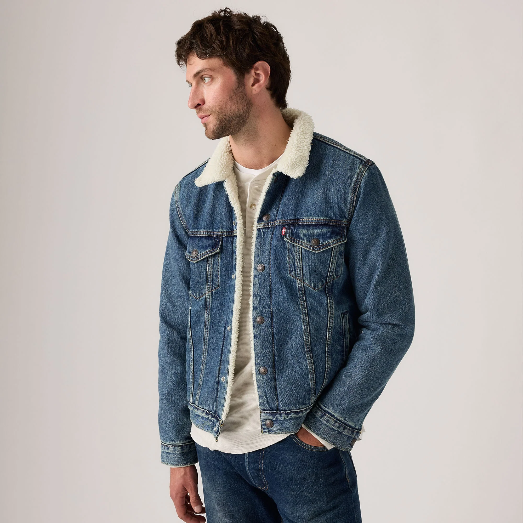 Levi's® Men's Type III Sherpa Trucker Jacket - Image 3