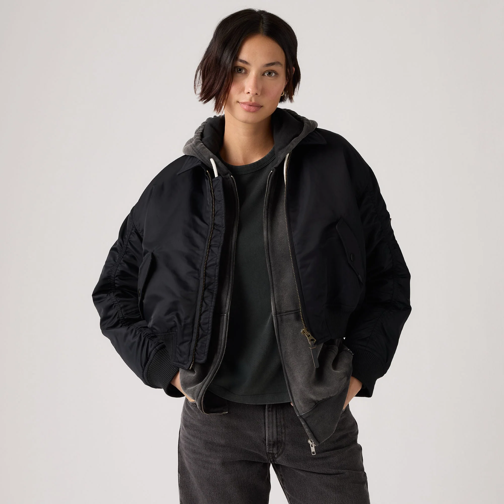 Levi's® Women's Bowie Cropped Bomber Jacket - Image 3
