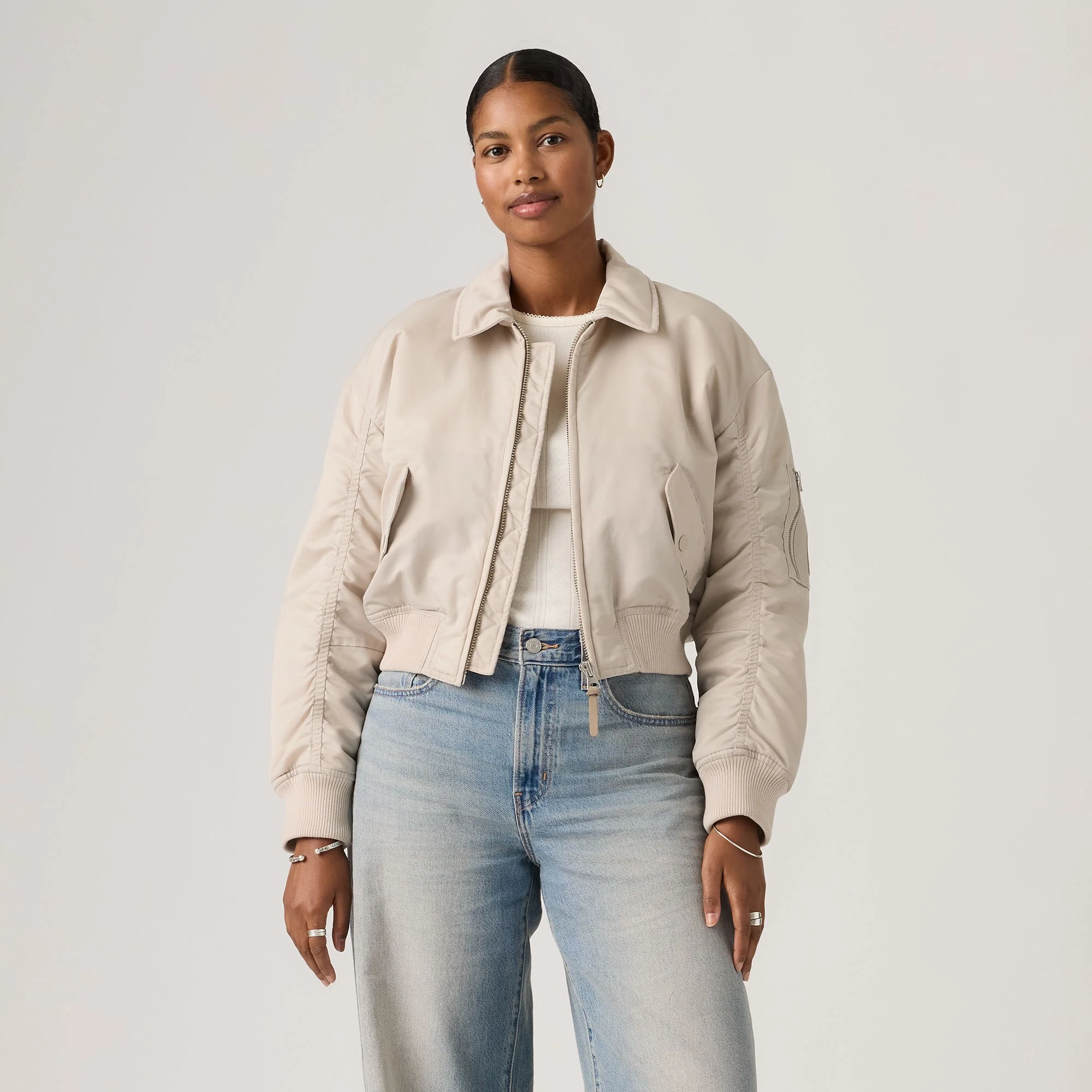Levi's® Women's Bowie Cropped Bomber Jacket - Image 2