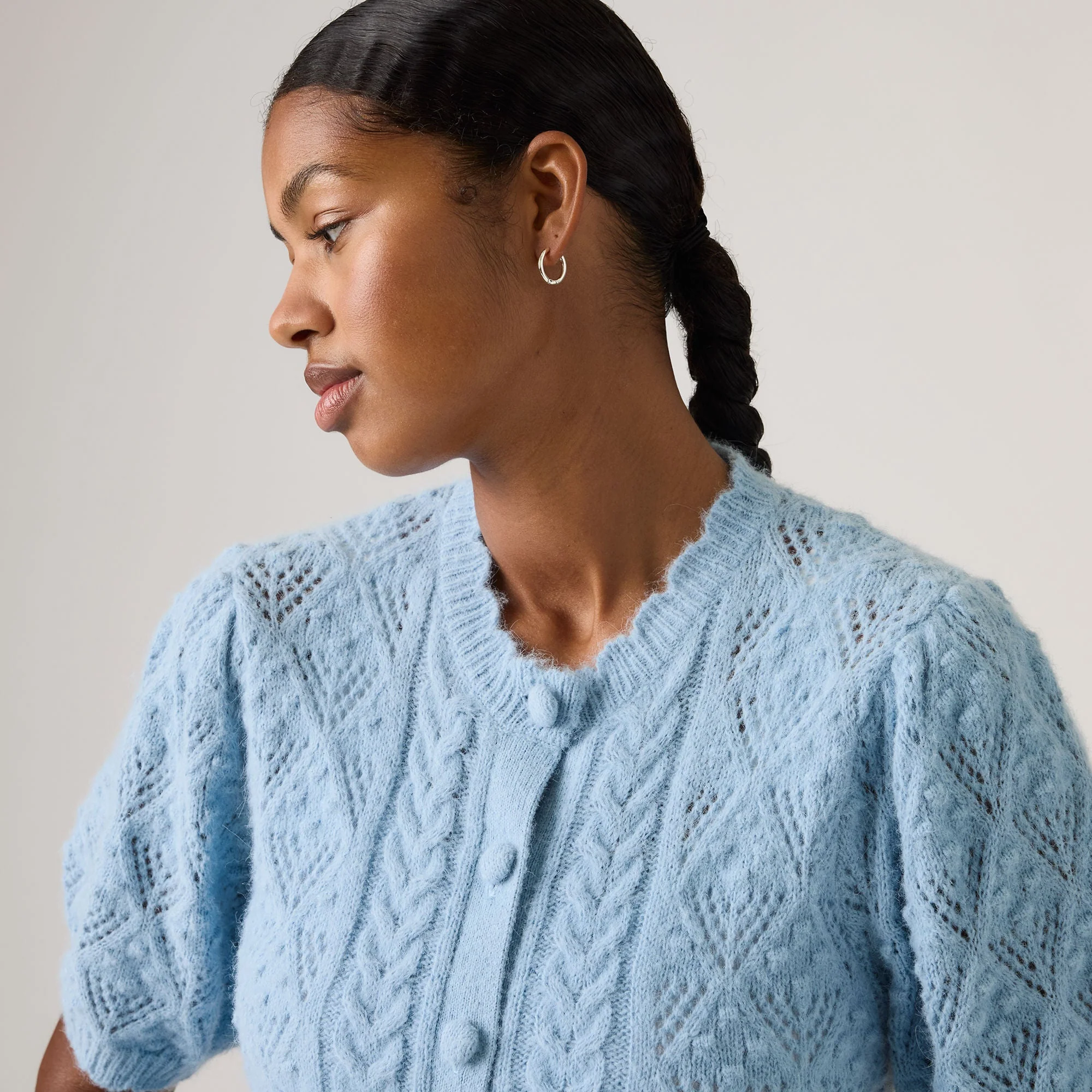 Levi's® Women's Pauline Pointelle Short-Sleeve Cardigan - Image 4
