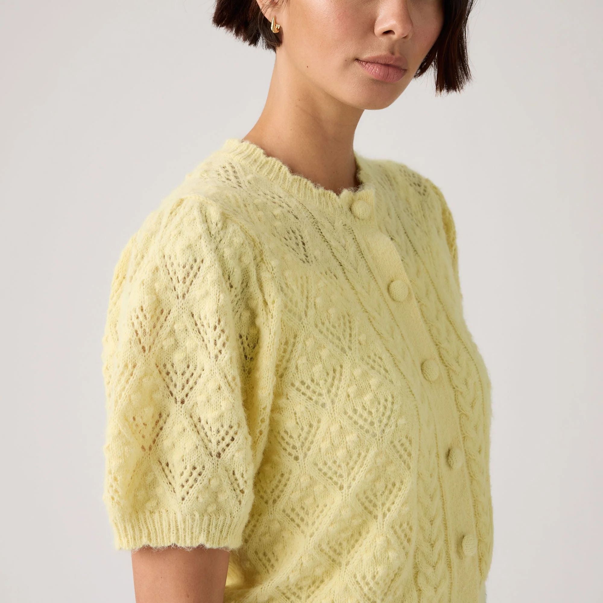 Levi's® Women's Pauline Pointelle Short-Sleeve Cardigan - Image 4
