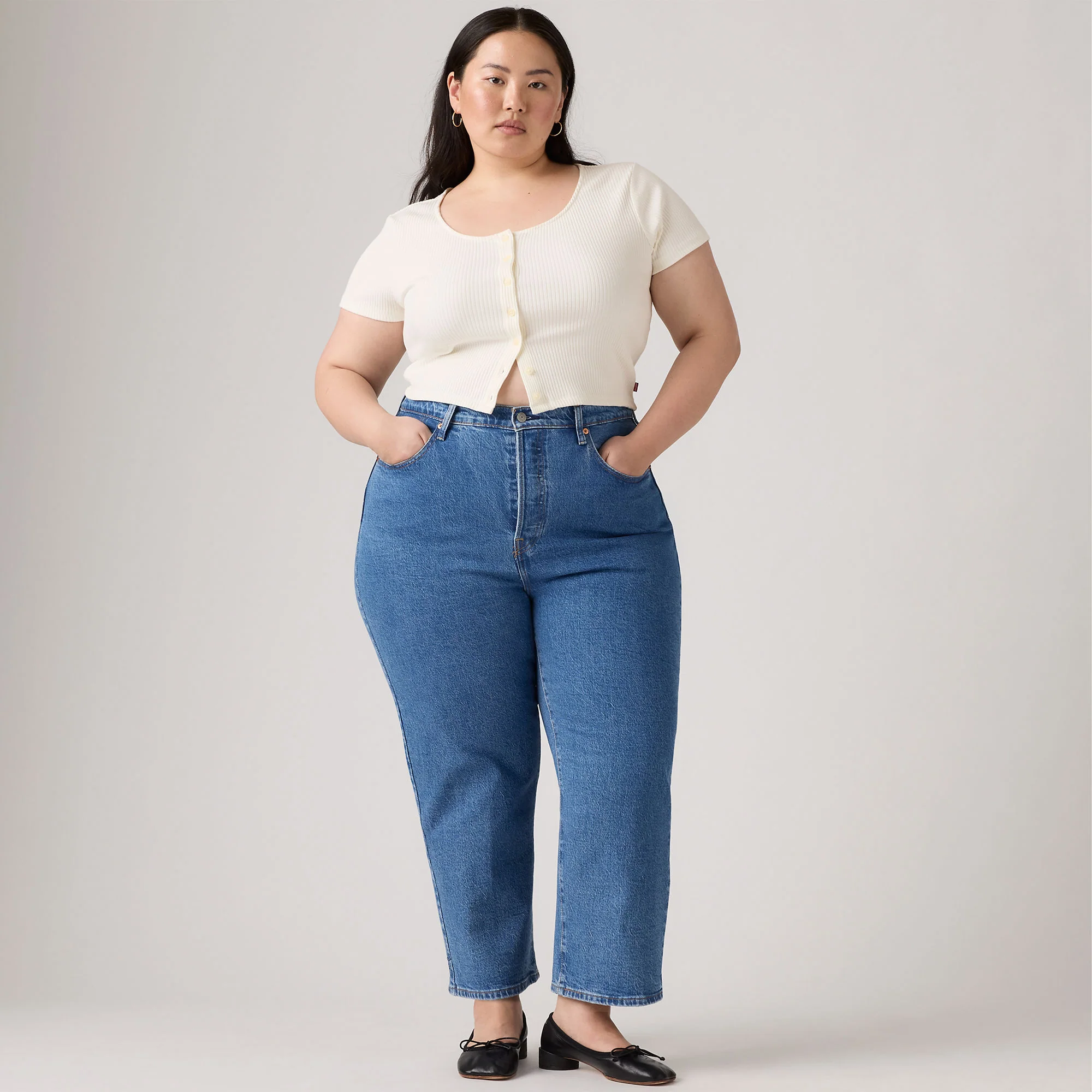LeviāsĀ® Women's Ribcage Straight Ankle Jeans (Plus Size) - Image 4