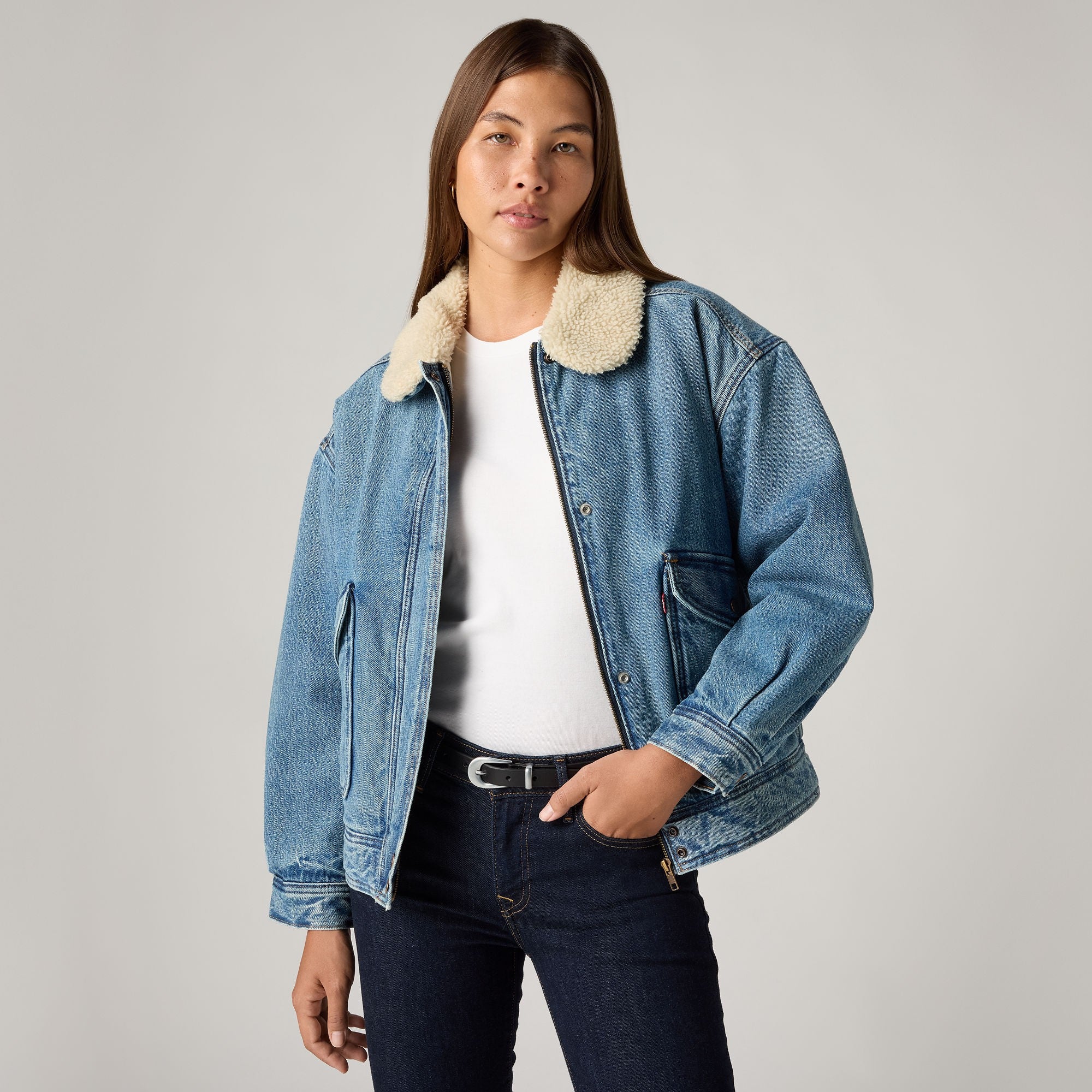 Levi's® Women's Sherpa Bomber Jacket - Image 2