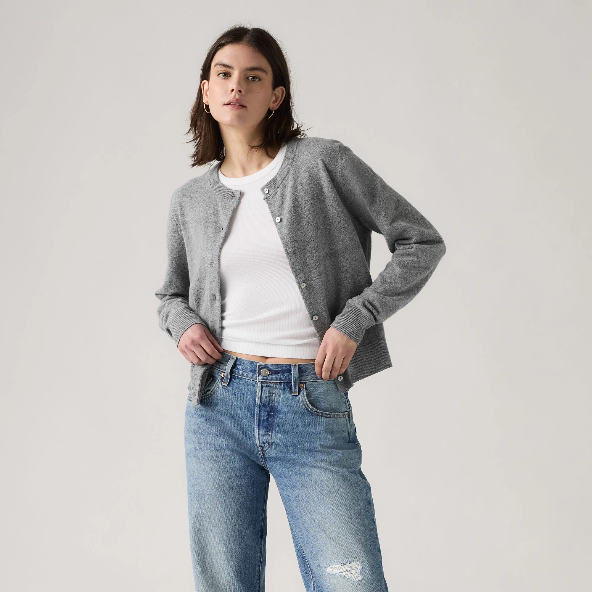 Levi's® Women's Supersoft Crewneck Cardigan - Image 2