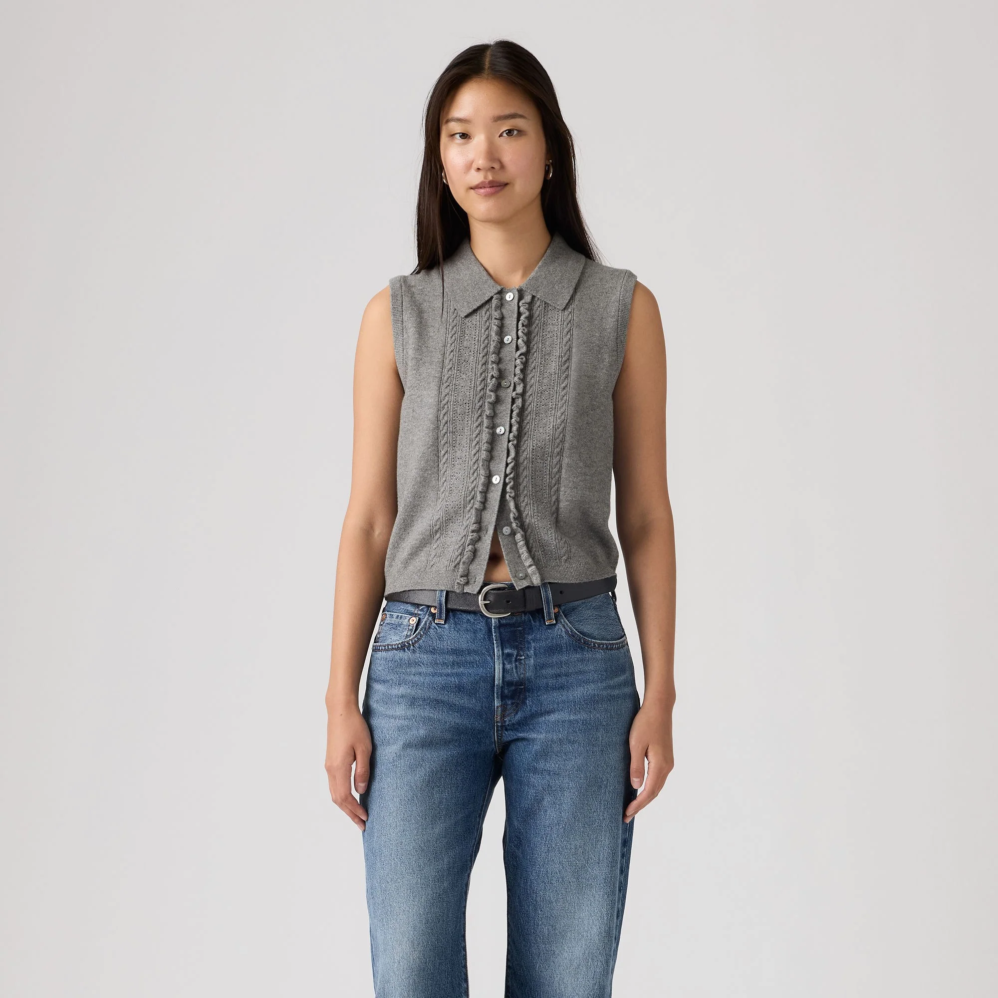 Levi's® Women's Supersoft Mini Ruffle Vest Top - Image 2